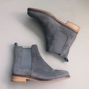 Clarks Gray Ankle Boots